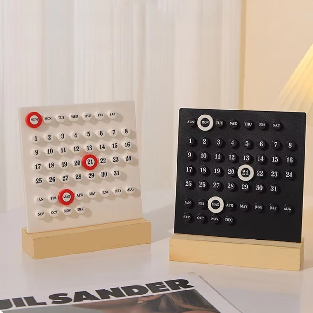 Handmade DIY Calendar with Acrylic Wooden Base