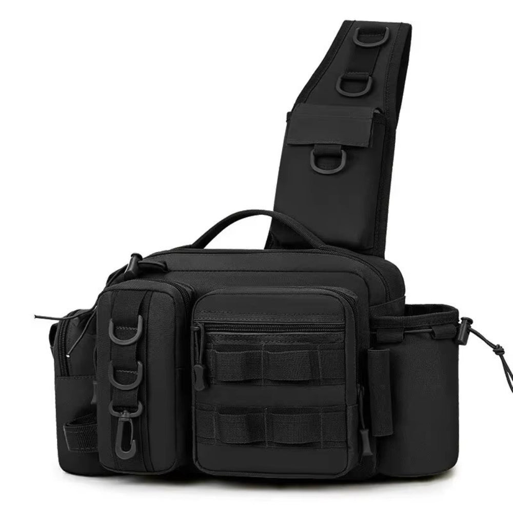 Fishing Tackle Backpack with Rod Holder and Gear Storage