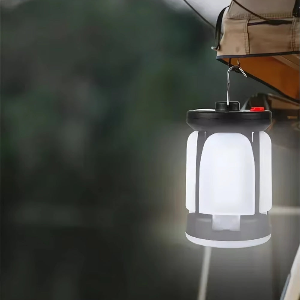 Solar LED Camping Lantern Rechargeable Power Bank Foldable Light Modes