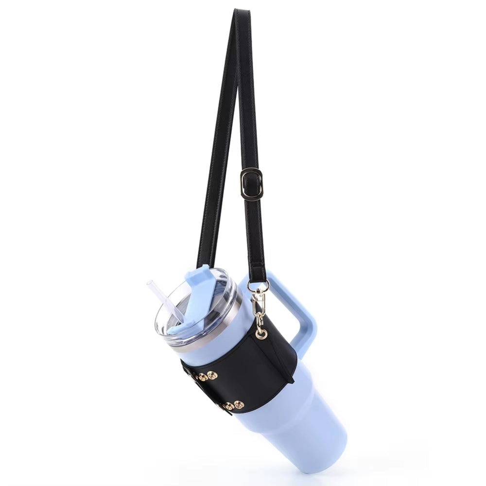 Water Bottle Holder with Adjustable Strap for Stanley Tumblers