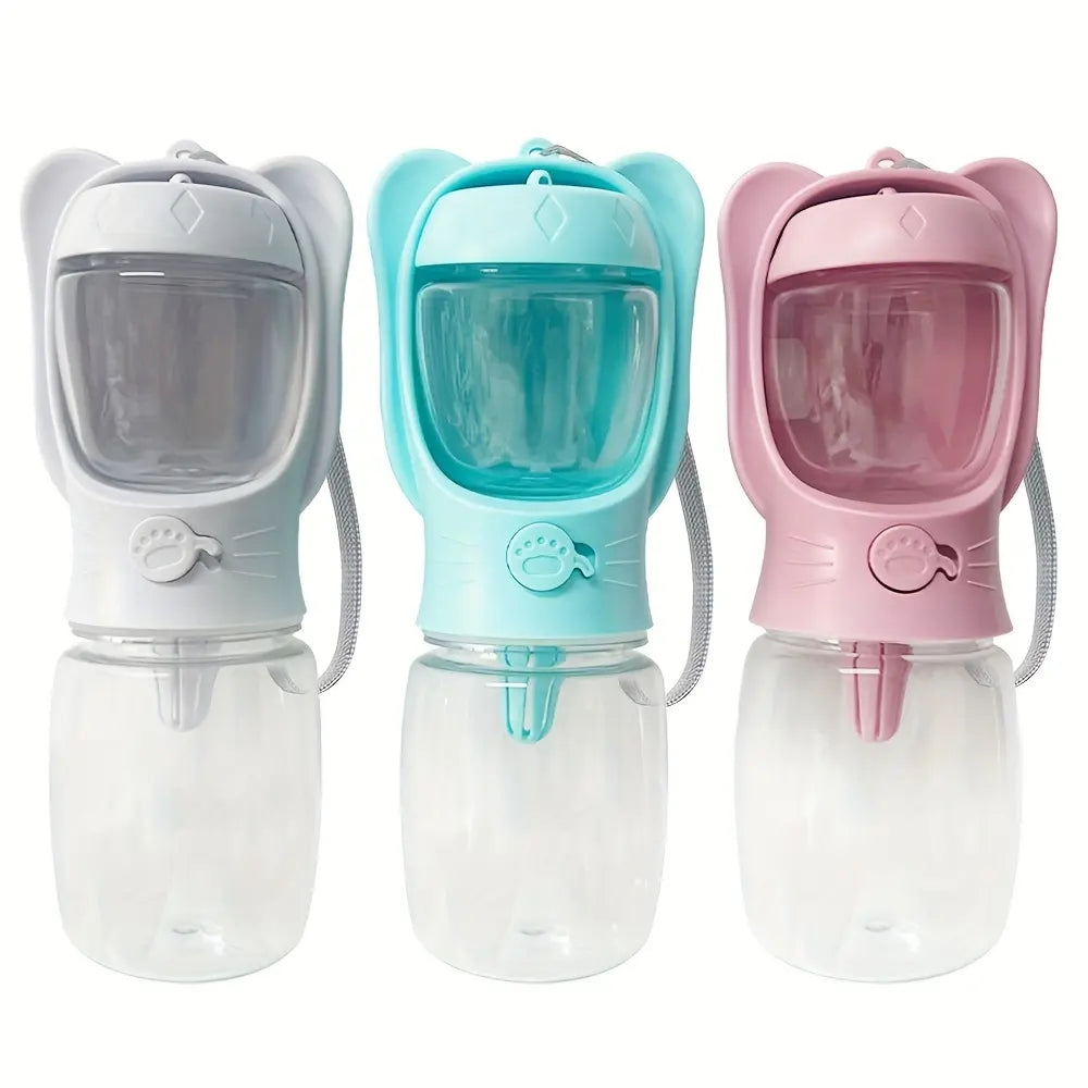 2 in 1 Dog Water Bottle with Food Container and Leak Proof Travel Dispenser