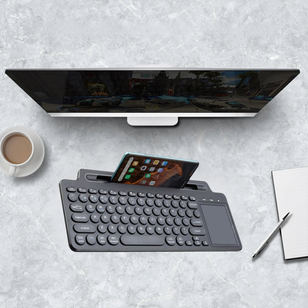 Wireless Bluetooth Keyboard and Mouse with Card Slot and Touchpad