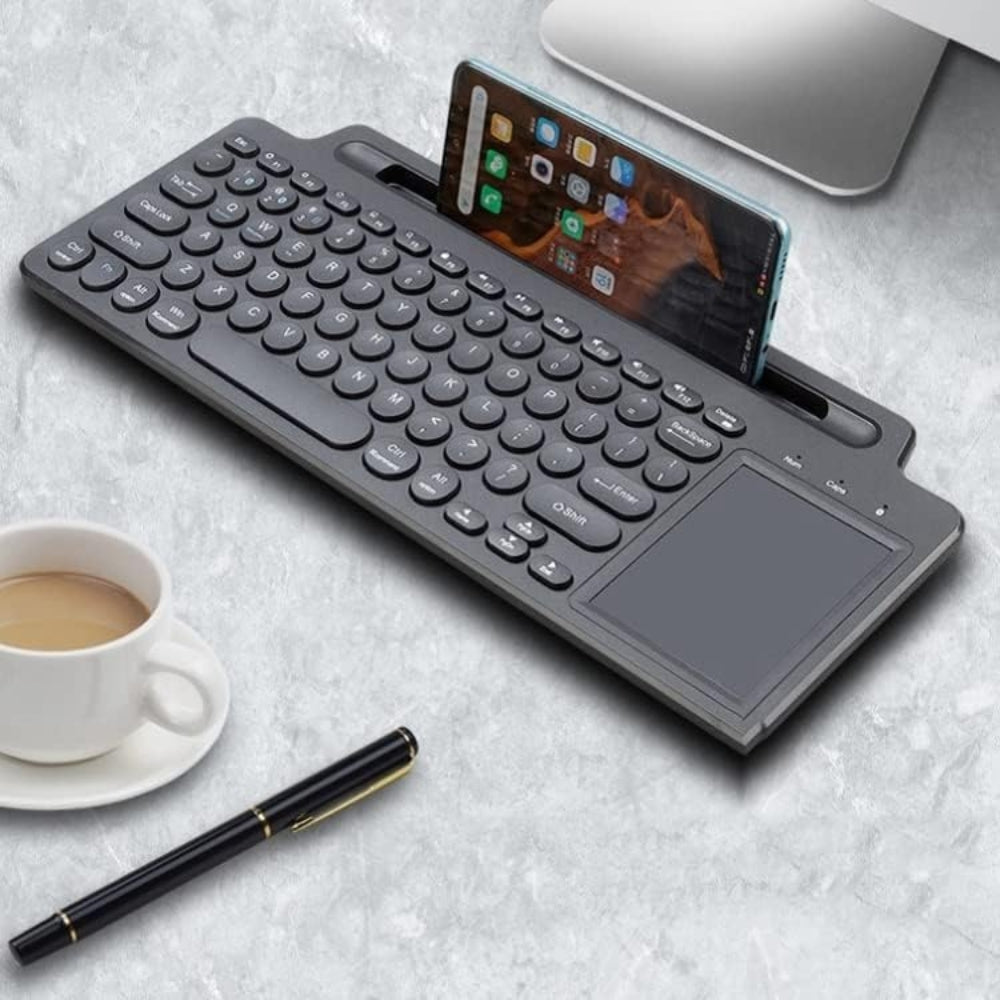 Wireless Bluetooth Keyboard and Mouse with Card Slot and Touchpad