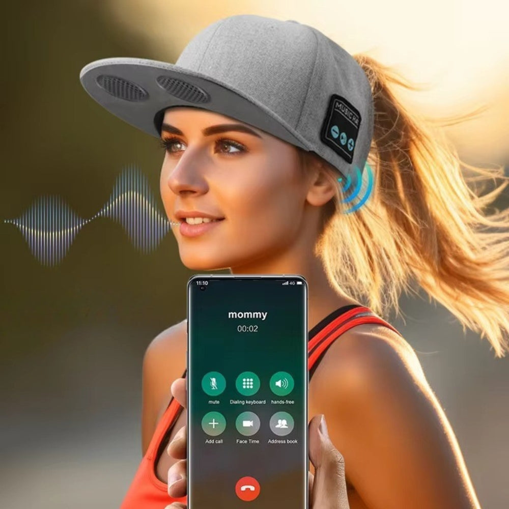 Bluetooth Music Hat with Dual Speakers and Built-in Microphone