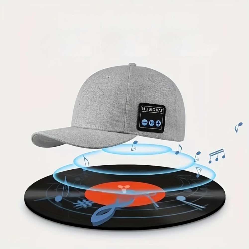 Bluetooth Music Hat with Dual Speakers and Built-in Microphone