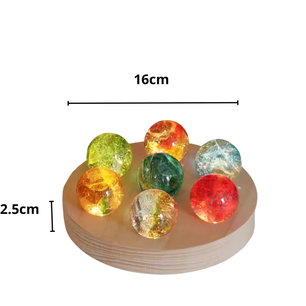 Colorful Glass Star Ball Set Luminous Planets Astronomy Inspired