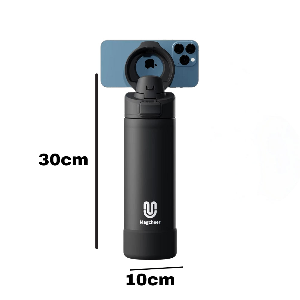 950ml Magnetic Lid Insulated Water Bottle Phone Mount Thermal Outdoor
