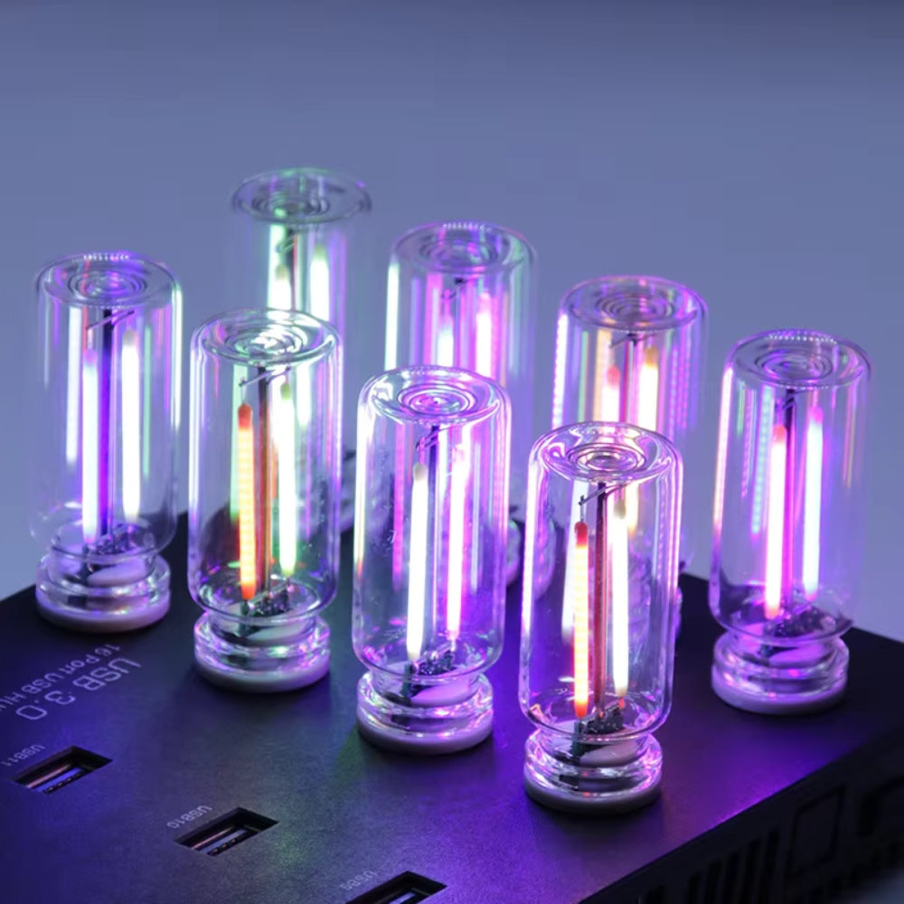 USB Touch Control LED Night Light with Edison Filament Bulb for DIY Bedroom Decor