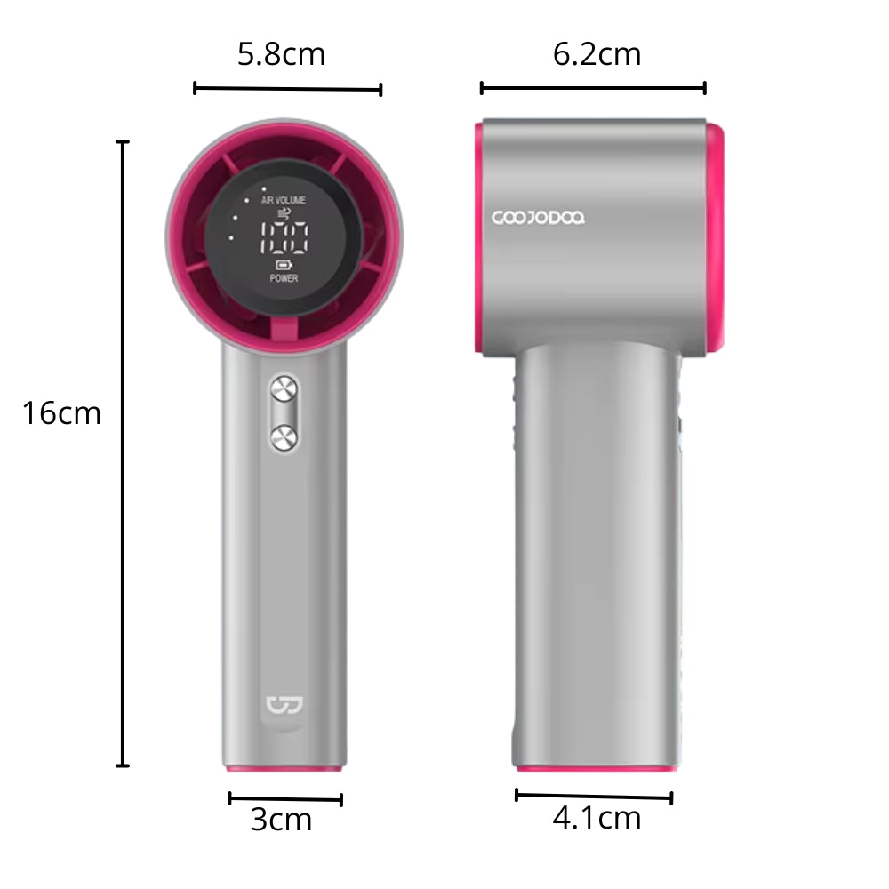 Rechargeable Portable Mini Fan with 100 Speed Digital Display