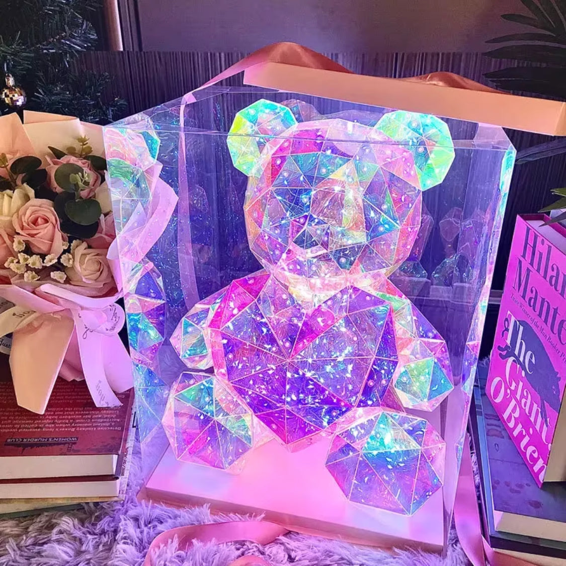 30cm LED Rose Teddy Bear