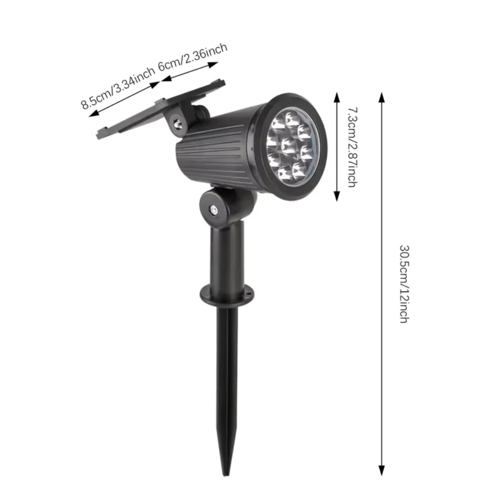 9 LED Solar Spot Light Outdoor Waterproof Garden Landscape Lighting