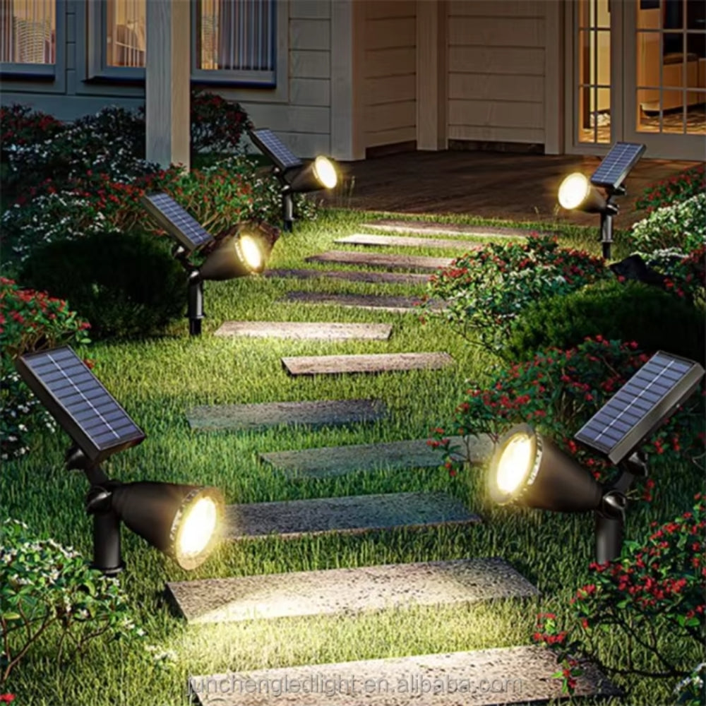 9 LED Solar Spot Light Outdoor Waterproof Garden Landscape Lighting
