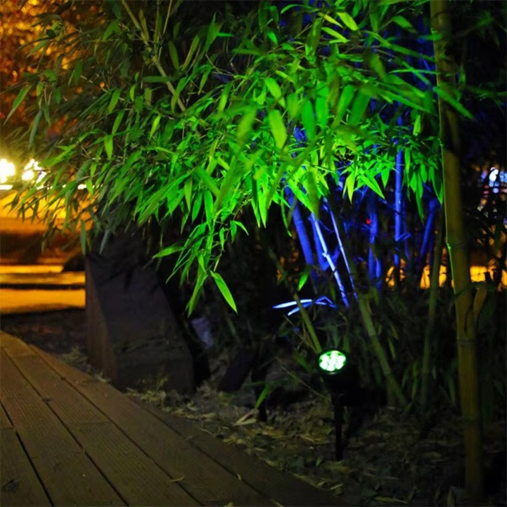 9 LED Solar Spot Light Outdoor Waterproof Garden Landscape Lighting