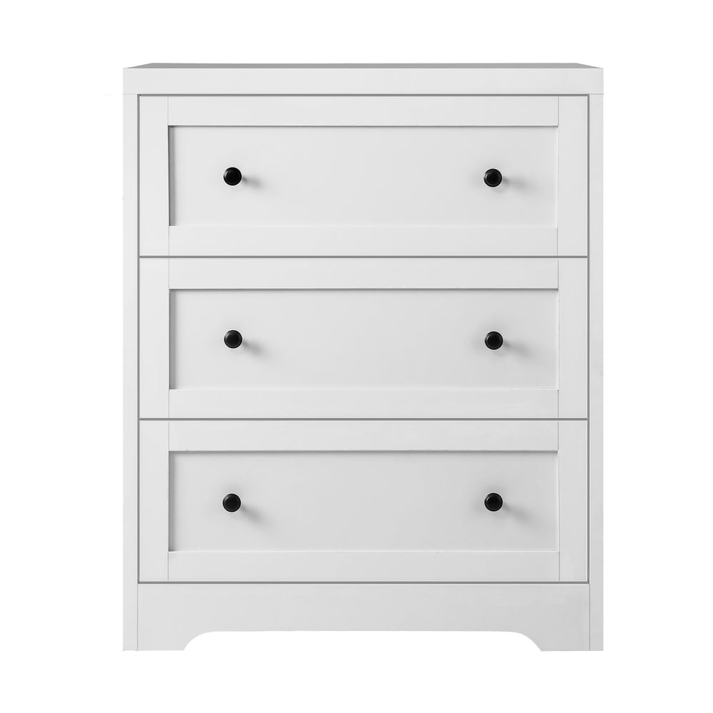 3 Chest of Drawers Hamptons Furniture White