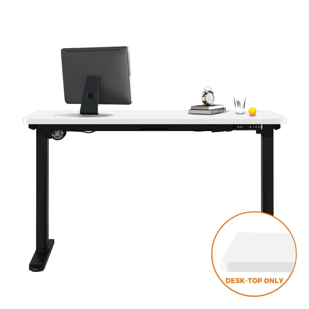 120cm Standing Desk Board with Drilled Hole White