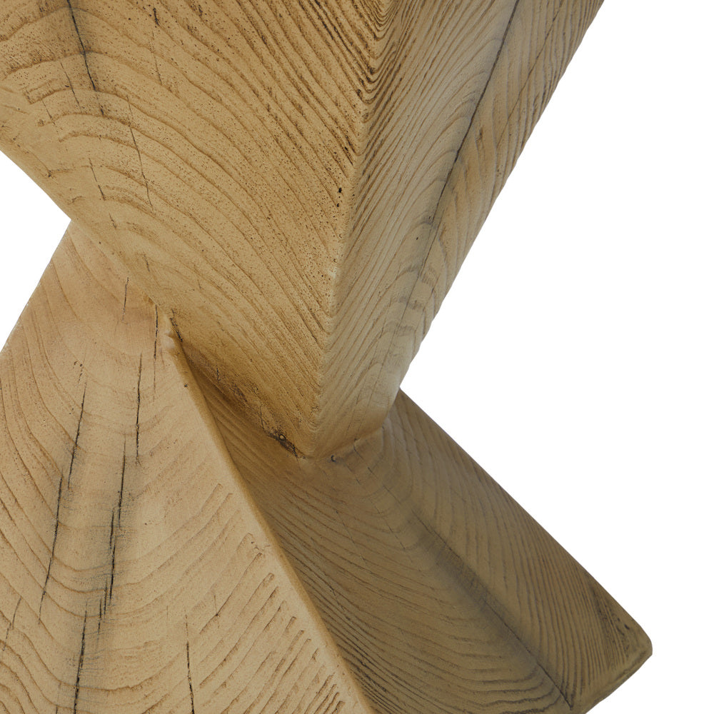 Side Table Terrazzo Concrete Wooden Natural