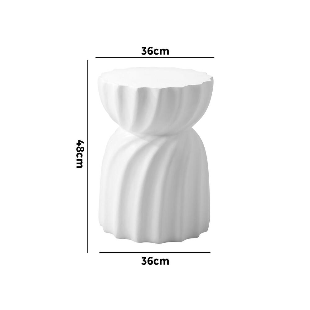 Side Table Terrazzo Hourglass Concrete Stool Stand