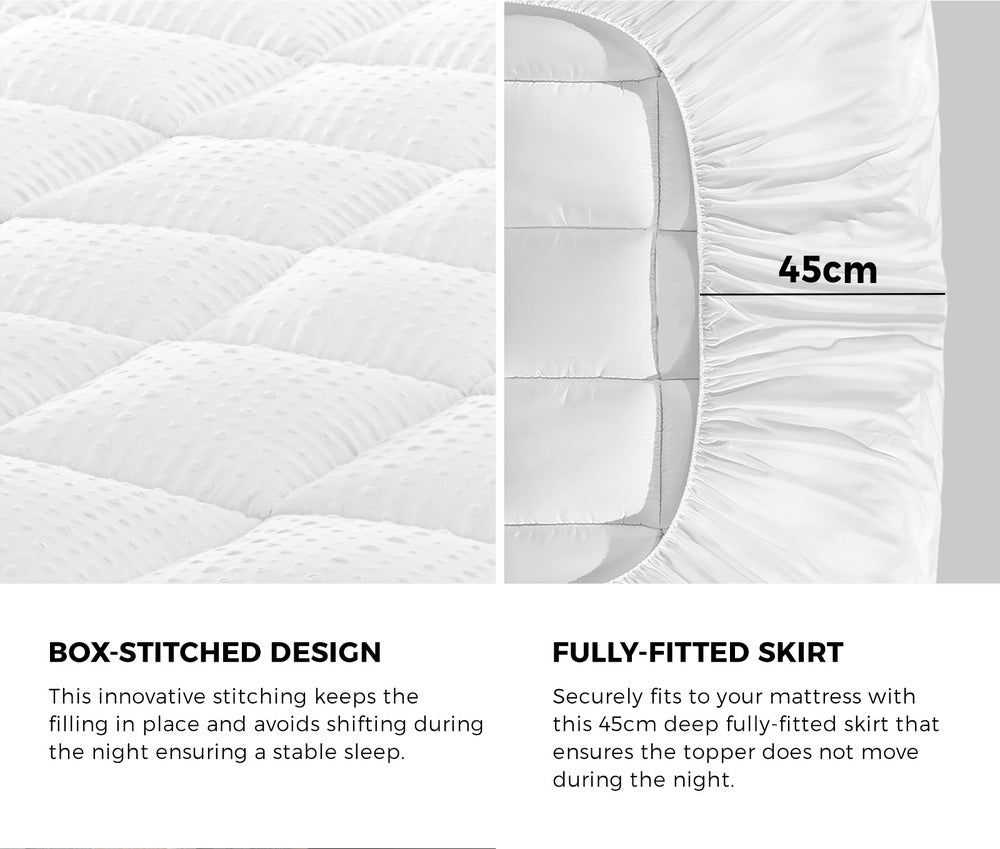 Pillowtop Mattress Topper Airflow Mesh 5cm Single