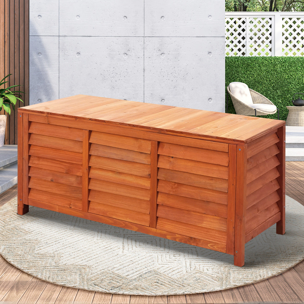 Outdoor Storage Box Wooden Garden Bench