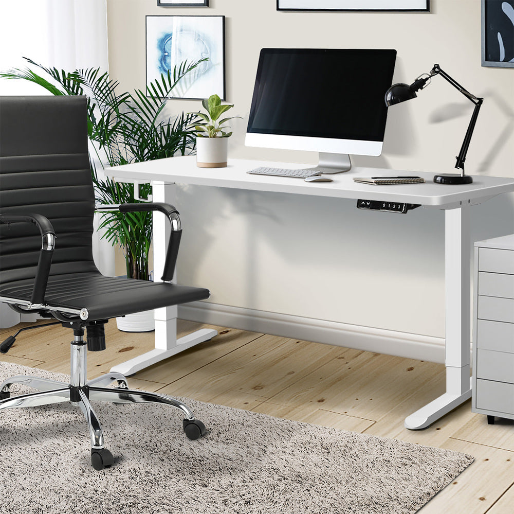 Adjustable Motorized Standing Desk 150cm White