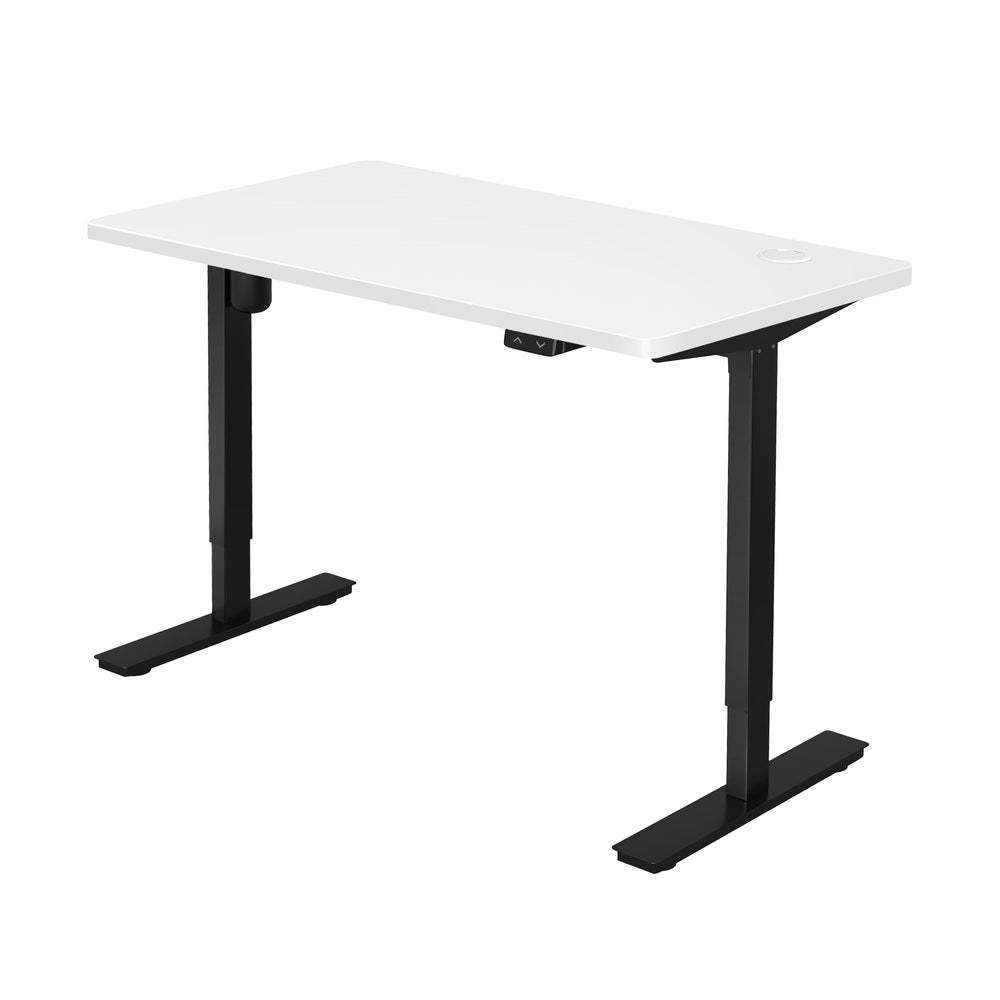 Electric Standing Desk Single Motor 120cm Black and White