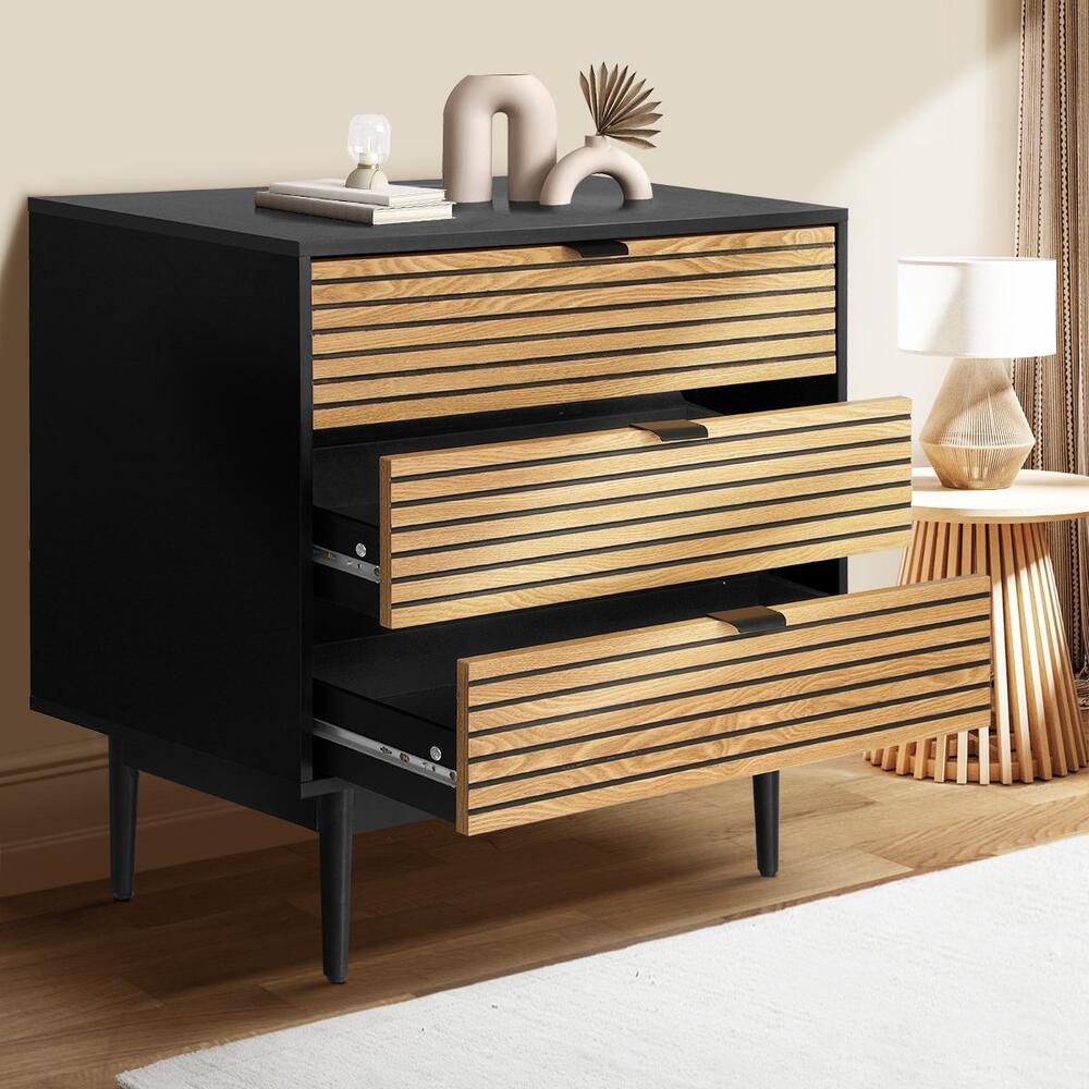 Chest of Drawers 3-Drawer Dresser Table Lowboy