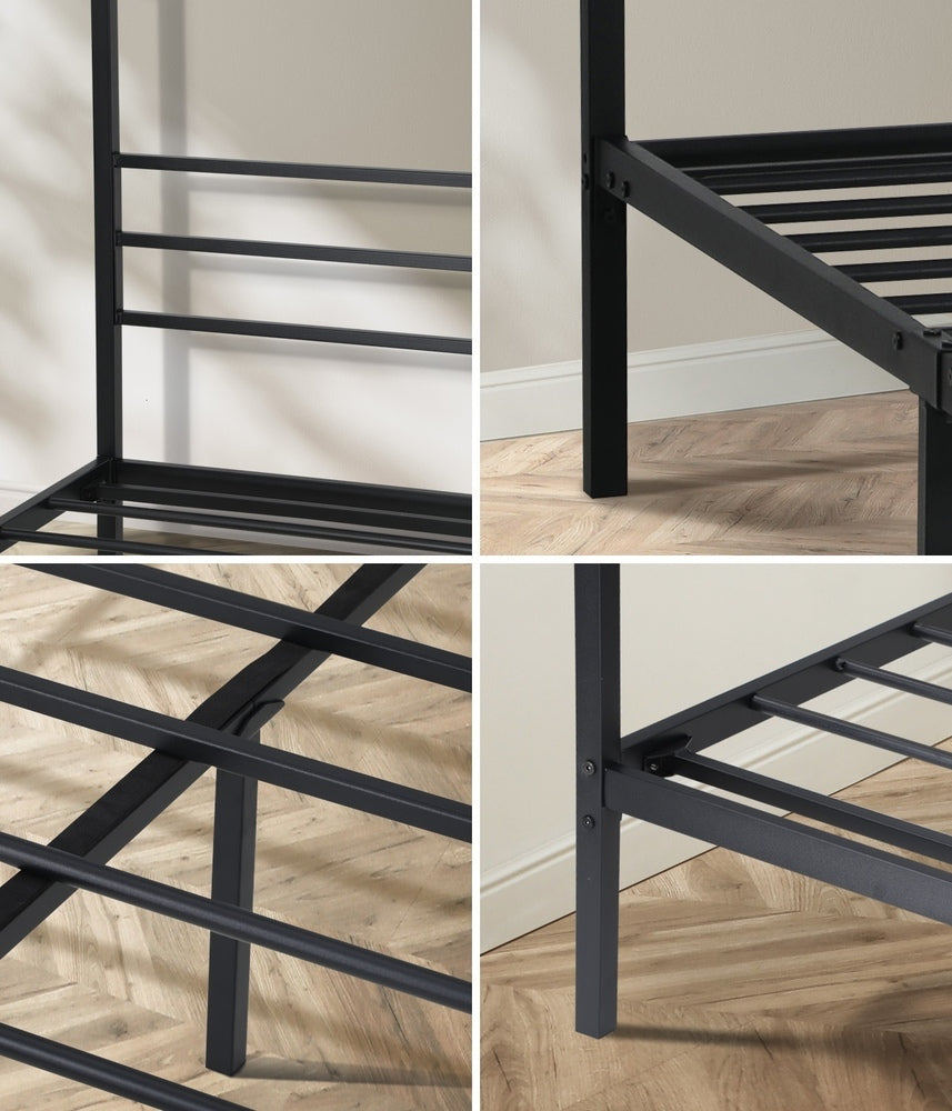 Metal Canopy Bed Frame Queen Size Platform