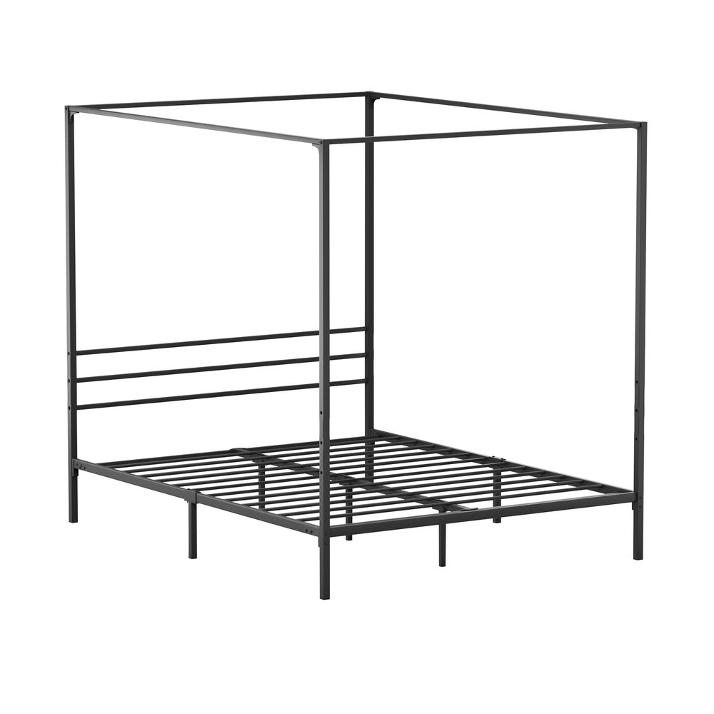Metal Canopy Bed Frame Queen Size Platform