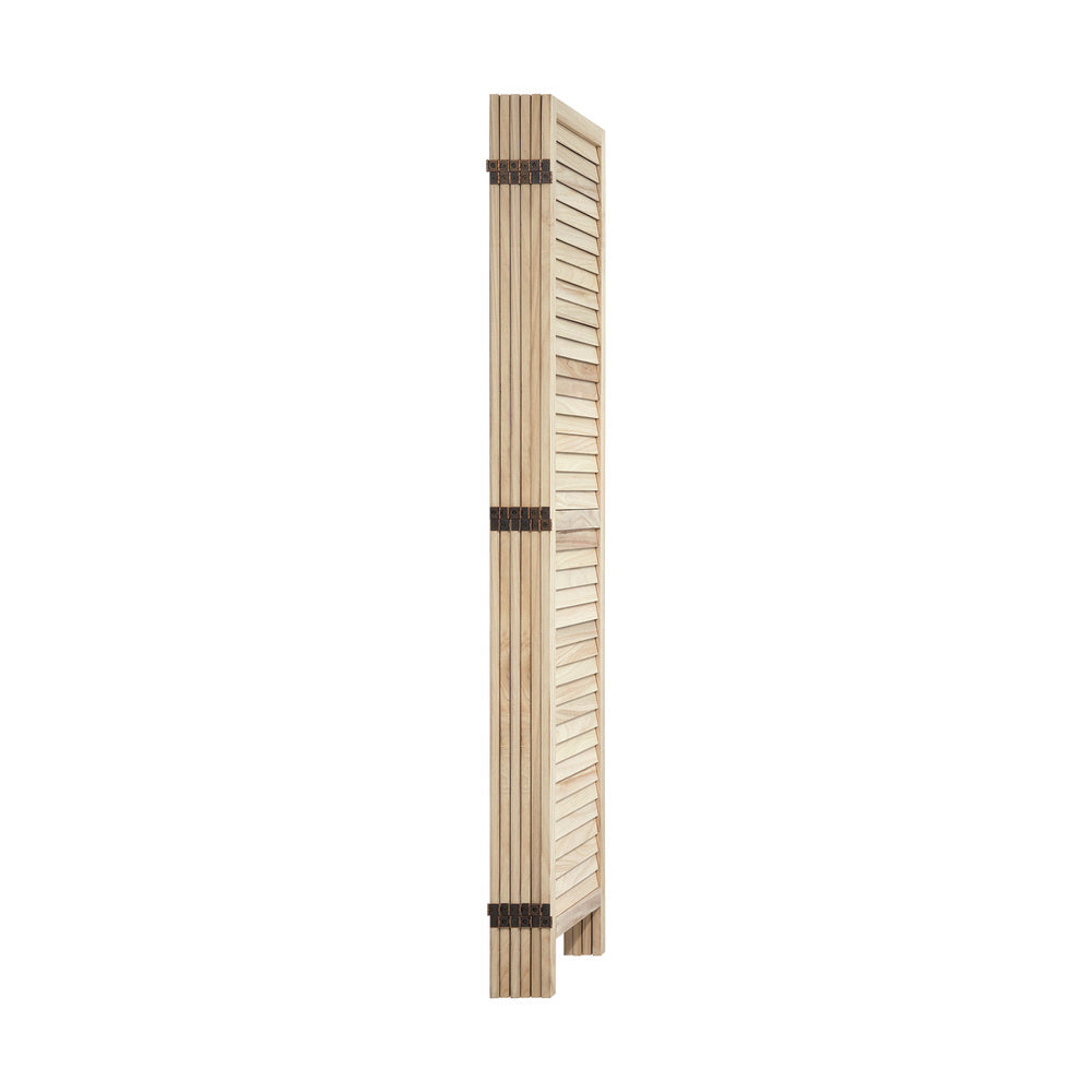 6 Panel Timber Wooden Room Divider Natural