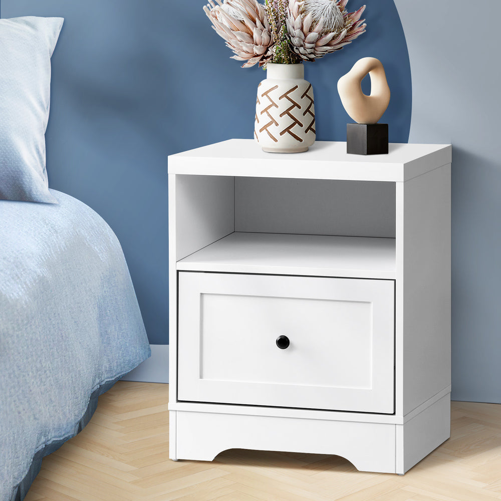 Hamptons Style Bedside Tables White