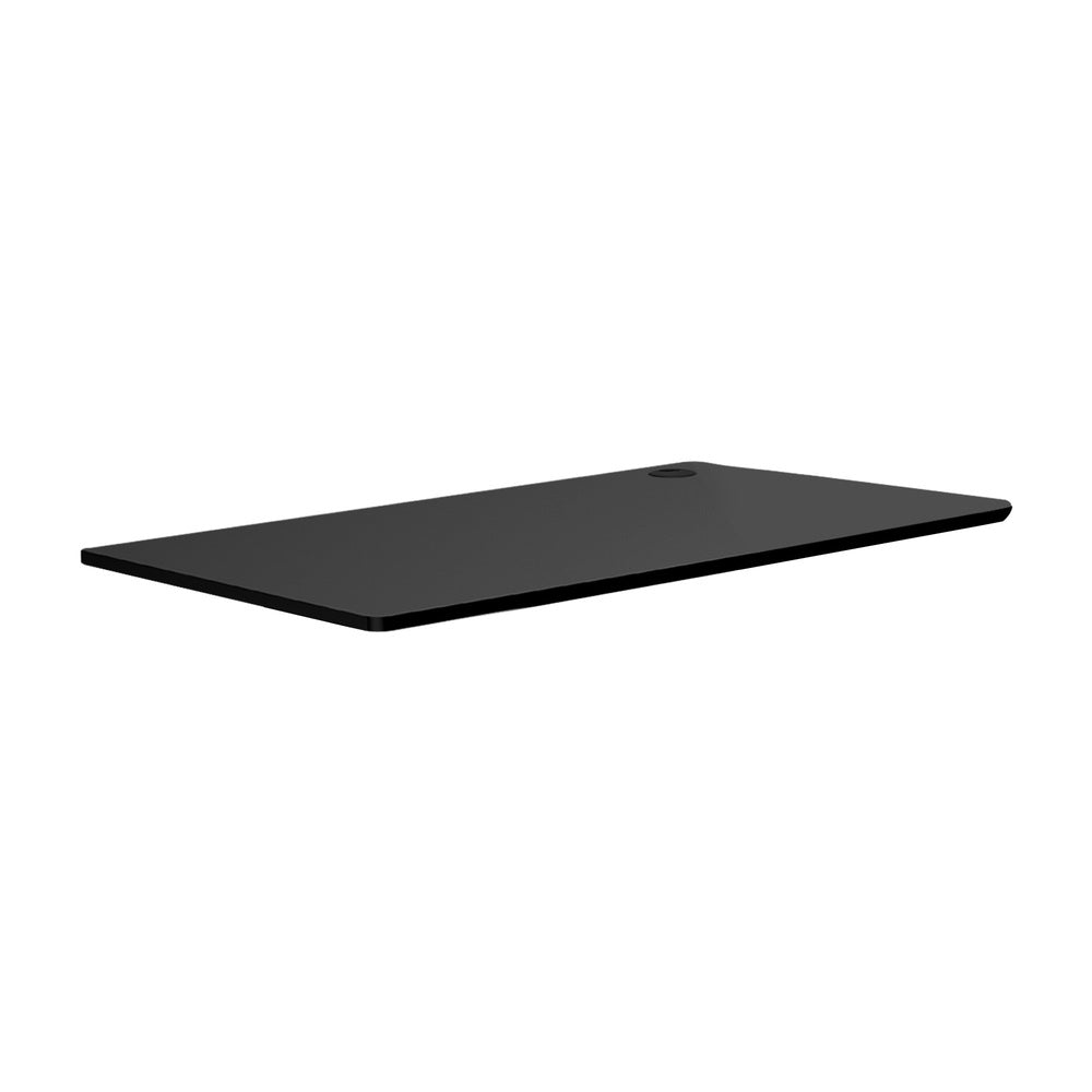 Standing Desk Tabletop with Drilled Hole Black 140x70cm