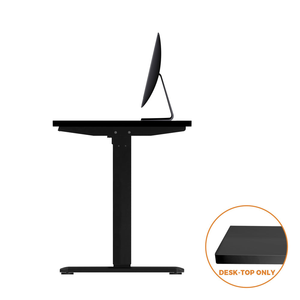 Standing Desk Tabletop with Drilled Hole Black 140x70cm