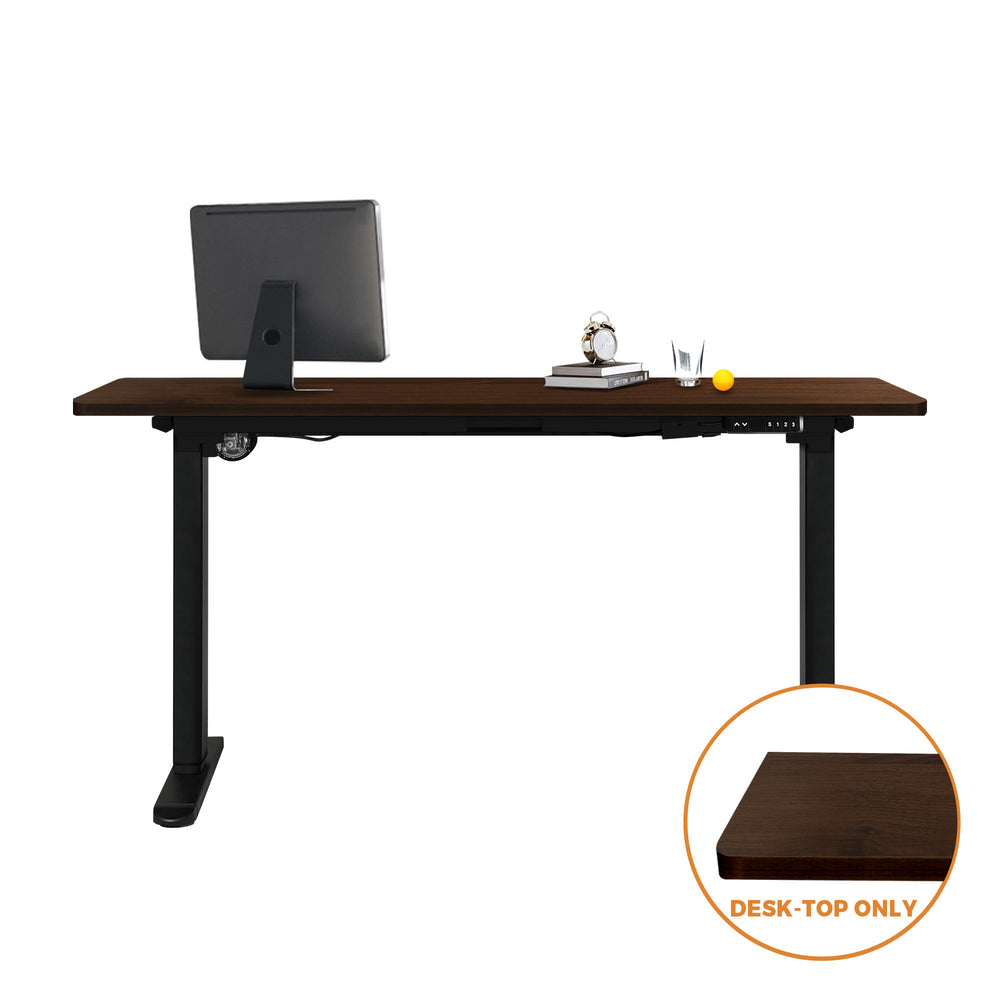 Standing Desk Tabletop with Drilled Hole Walnut 160x75cm