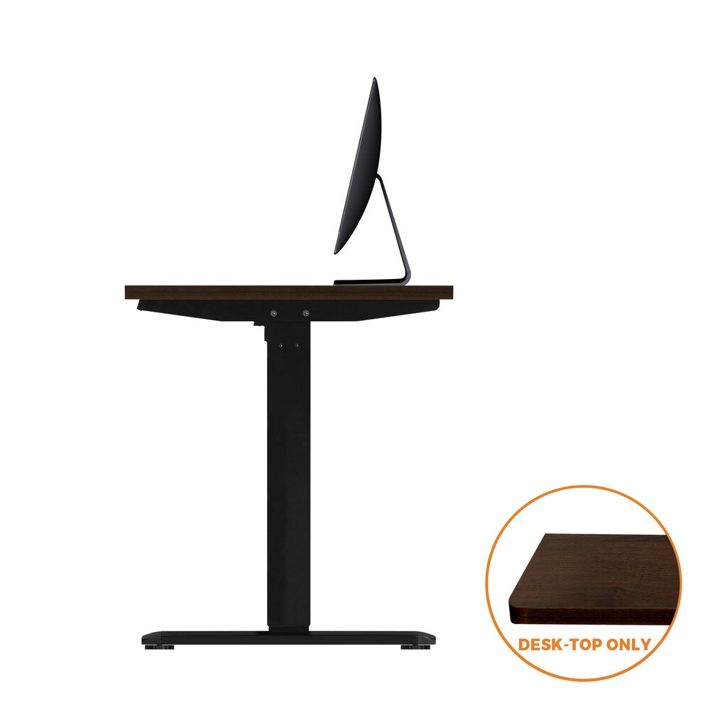 Standing Desk Tabletop with Drilled Hole Walnut 160x75cm