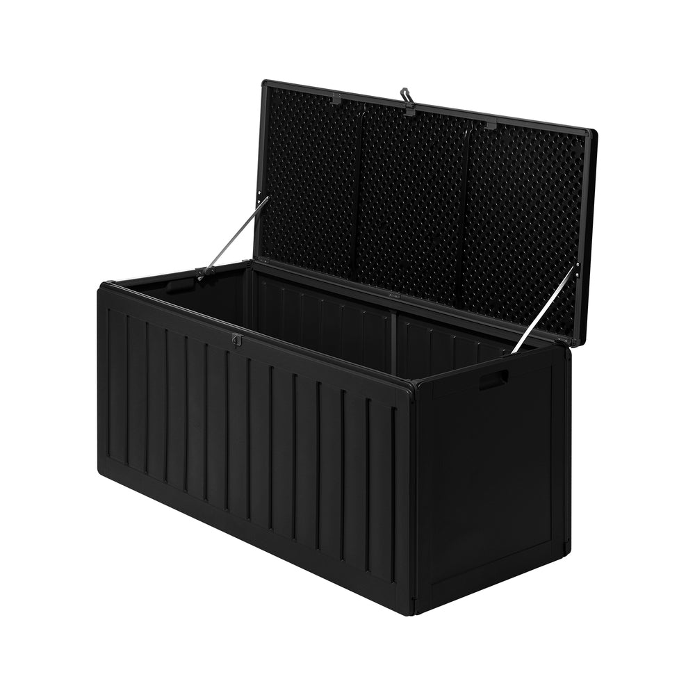 Outdoor Storage Bench Box 490L Black