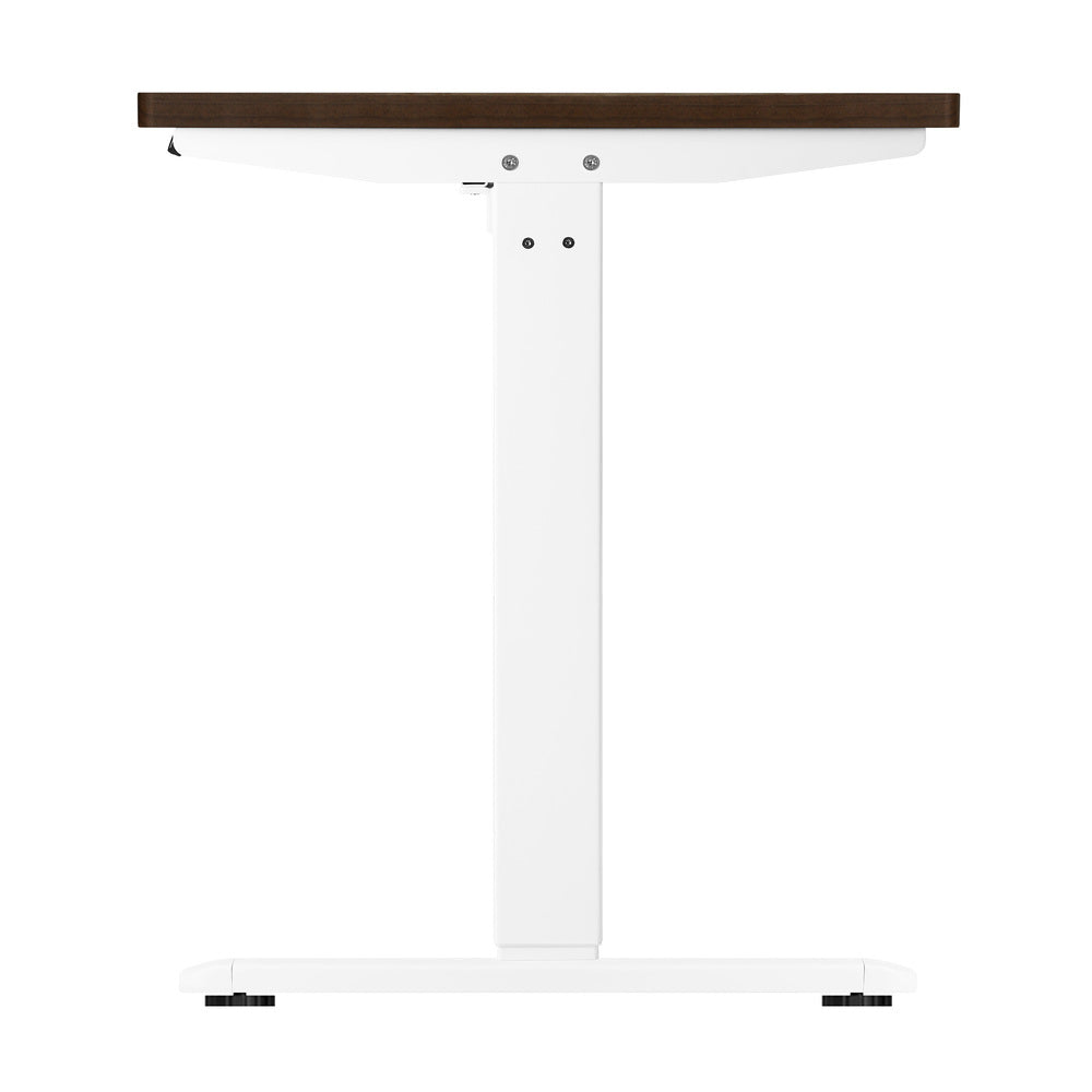 Motorized Adjustable Sit Stand Desk 160cm White and Walnut