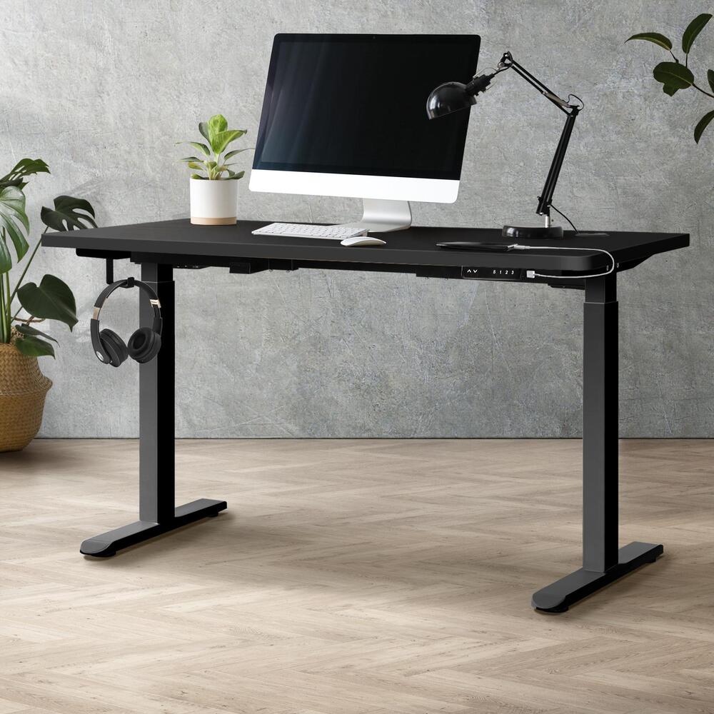 Dual Motor Adjustable Standing Desk 140cm Black
