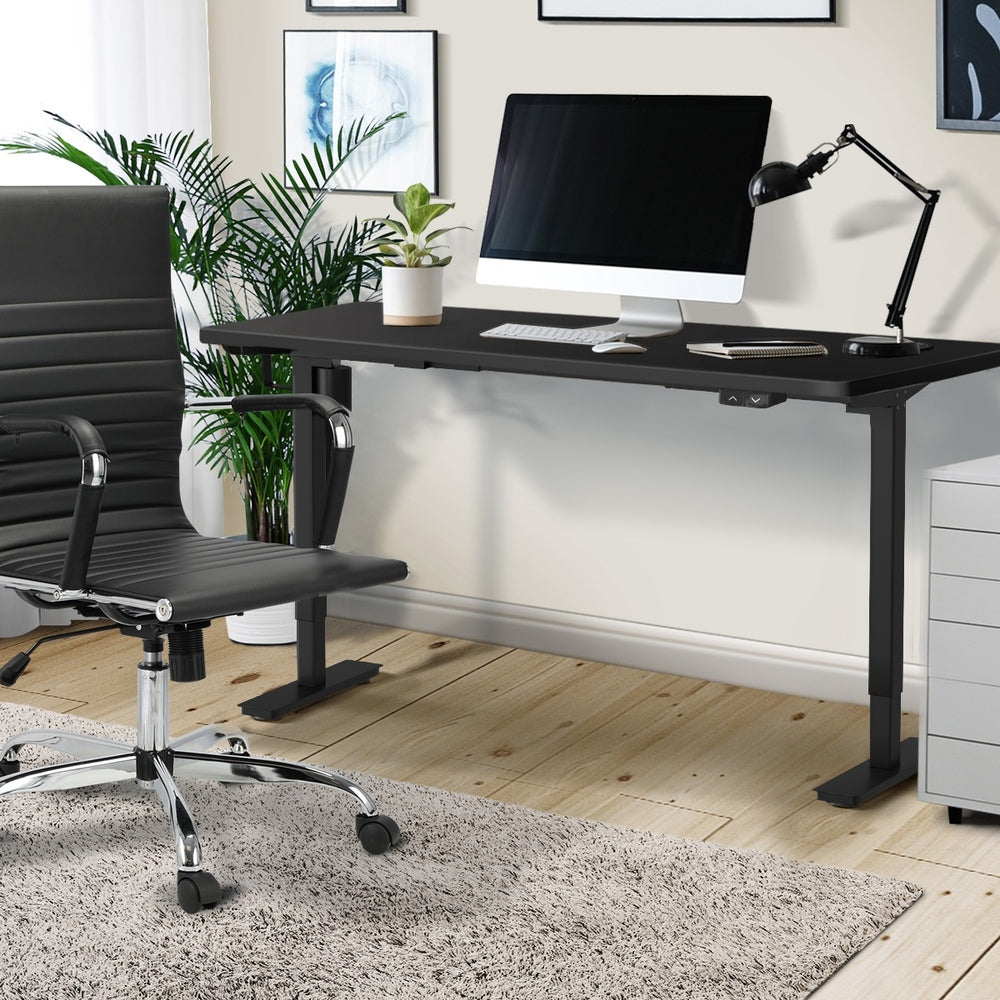 Electric Standing Desk 140cm Single Motor Black