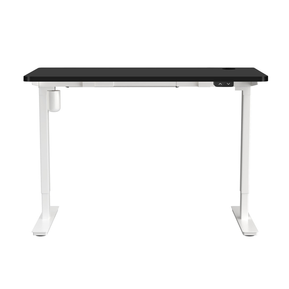 Electric Standing Desk 120cm Single Motor Black and White