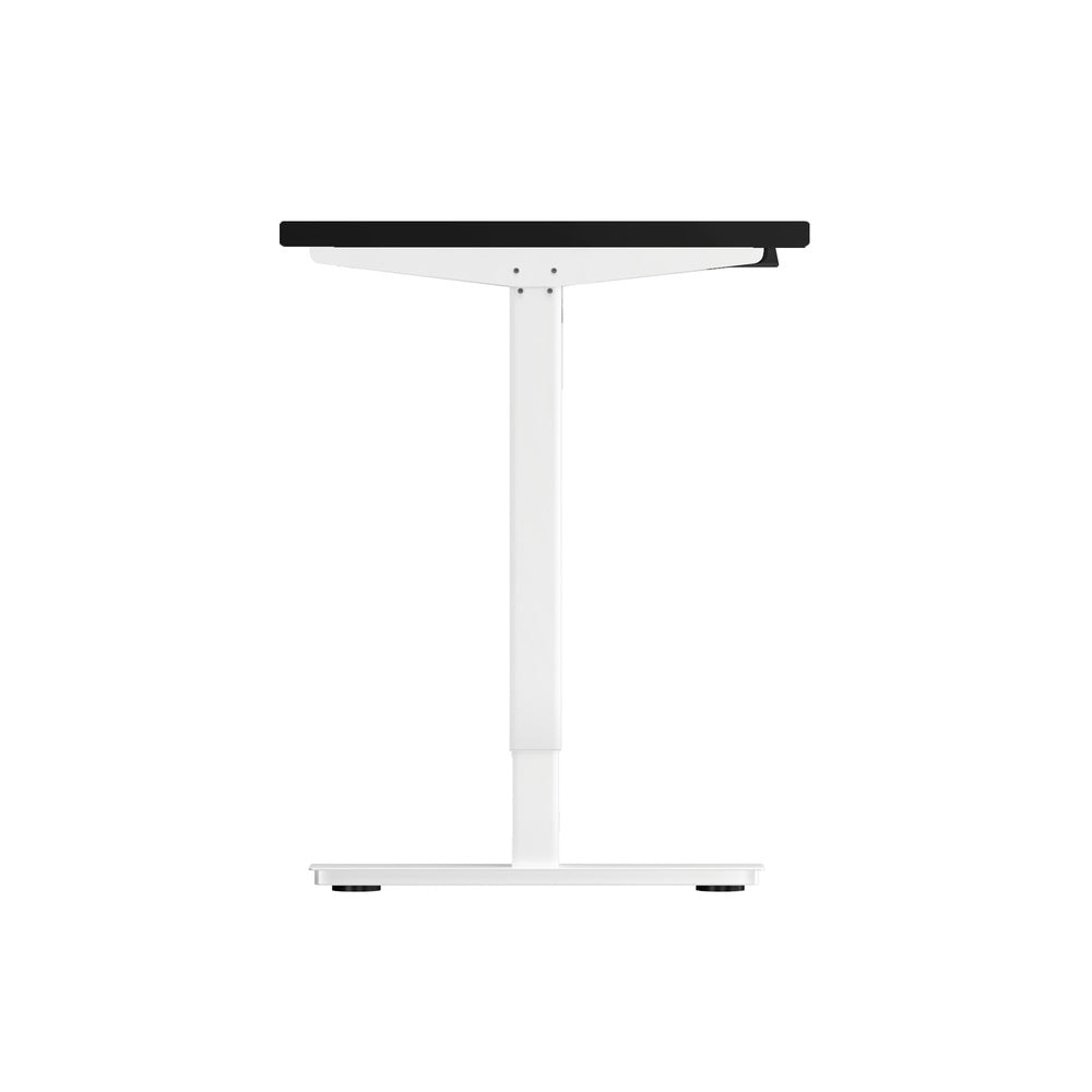Electric Standing Desk 140cm Single Motor Black and White