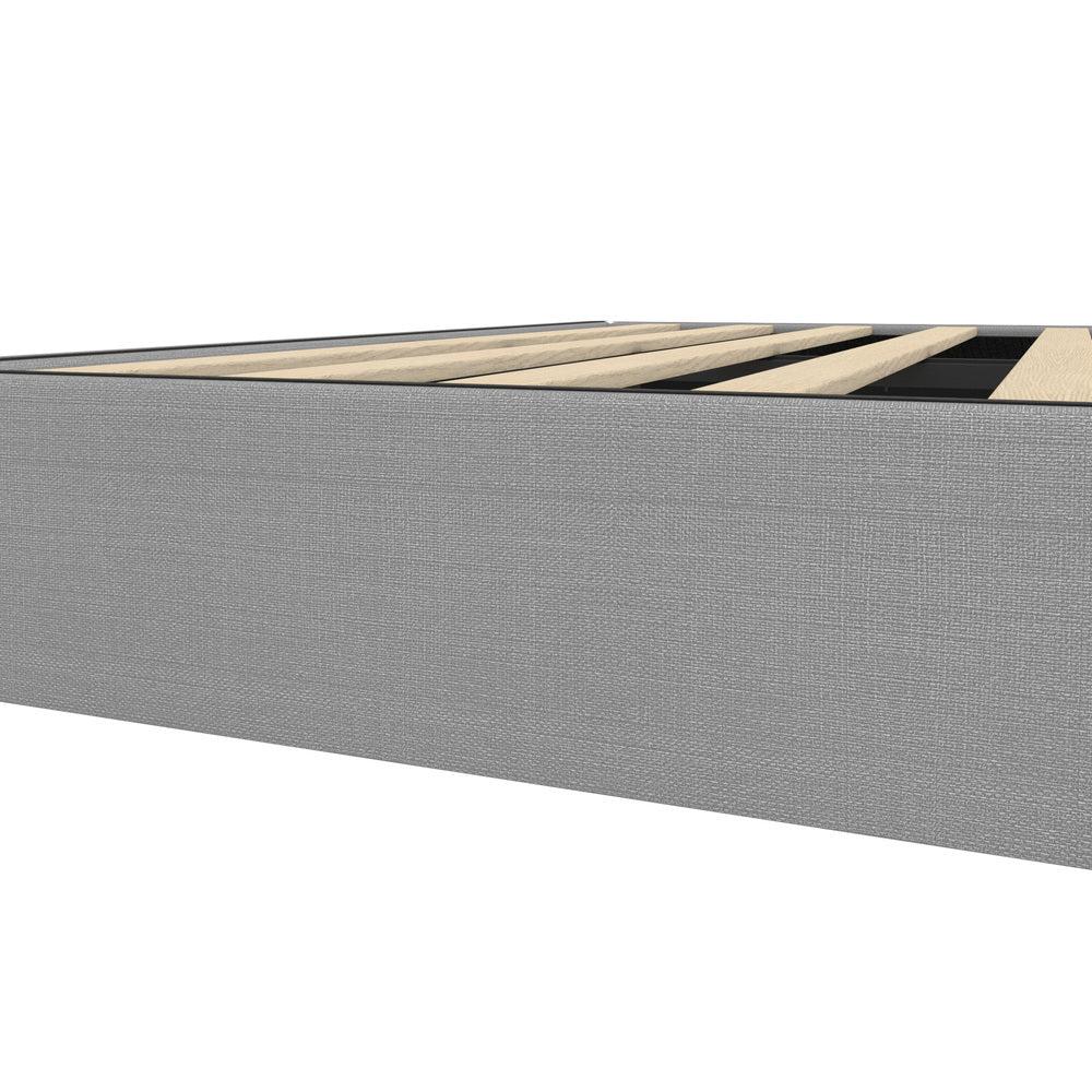 Double Bed Frame Fabric Grey