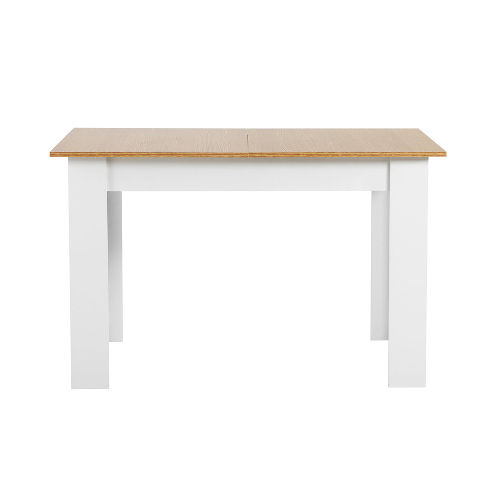 Extendable Wooden and White Dining Table 160cm