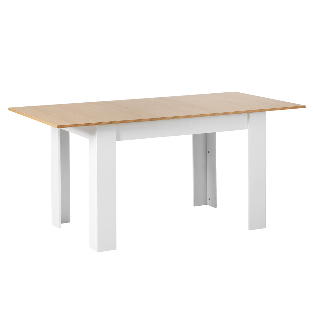 Extendable Wooden and White Dining Table 160cm