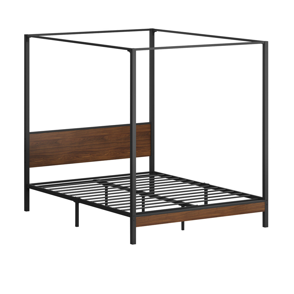 Double Size Metal Canopy Bed Frame Platform