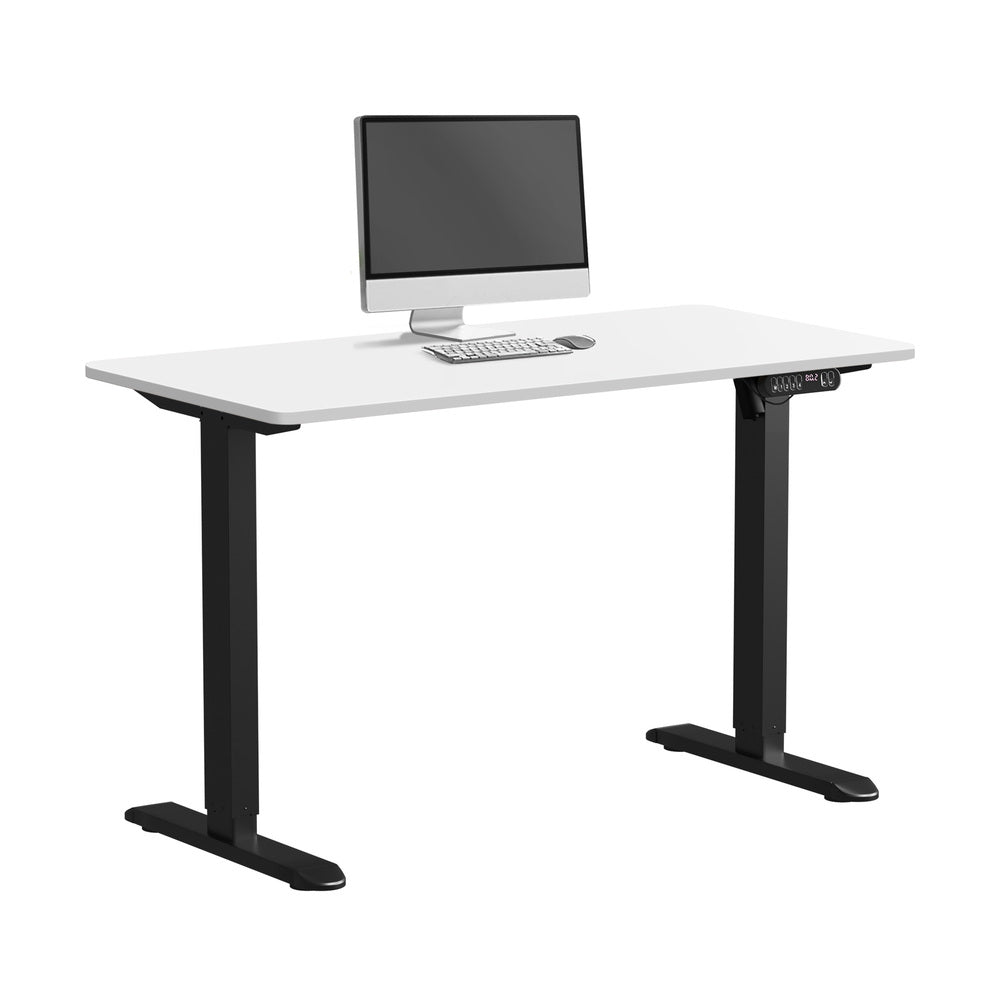 Electric Standing Desk 120CM with Single Motor Black and White