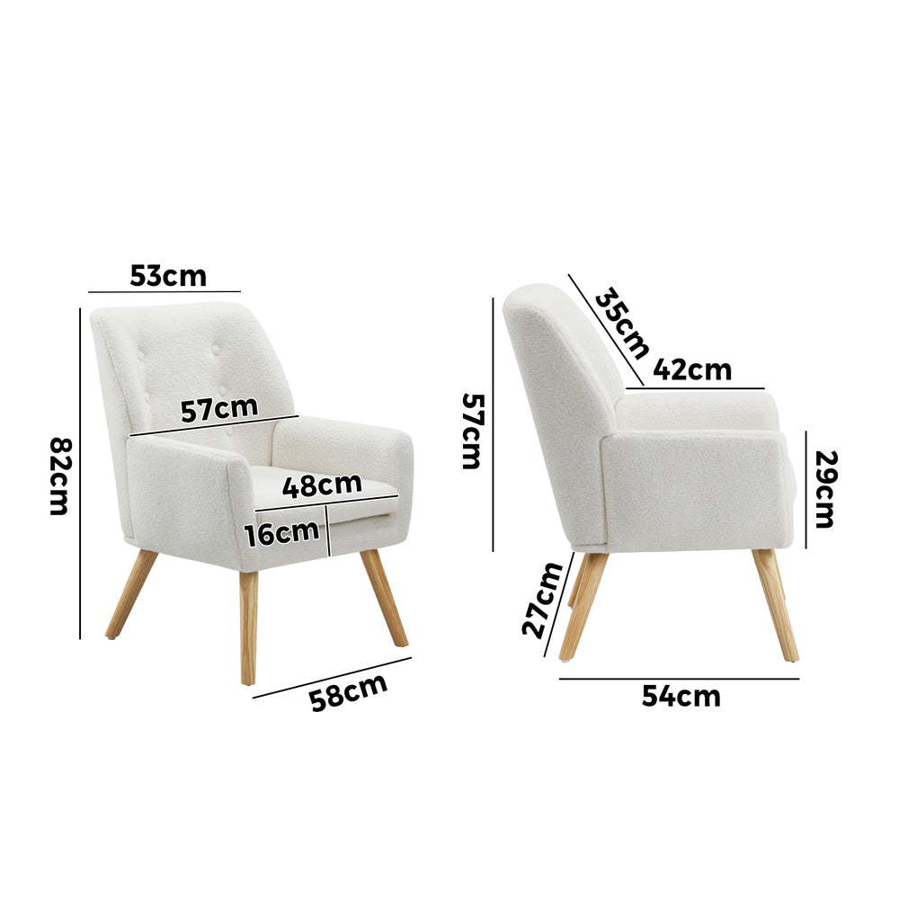 White Sherpa Armchair