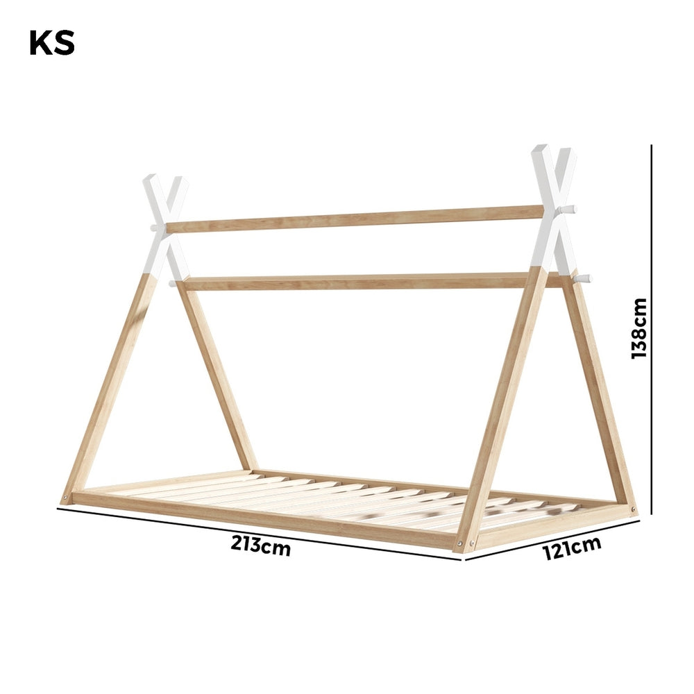 Kids King Single Size Wooden Bed Frame
