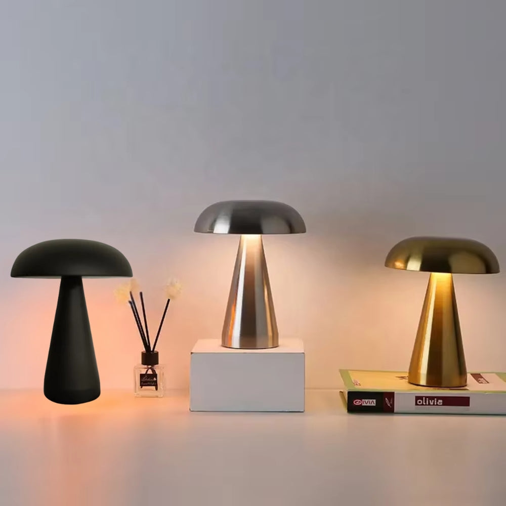 Rechargeable LED Touch Sensor Dimming Mushroom Table Night Light