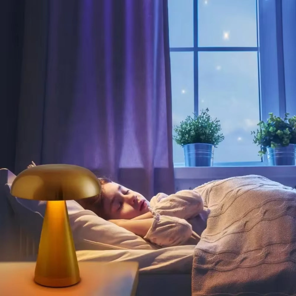 Rechargeable LED Touch Sensor Dimming Mushroom Table Night Light