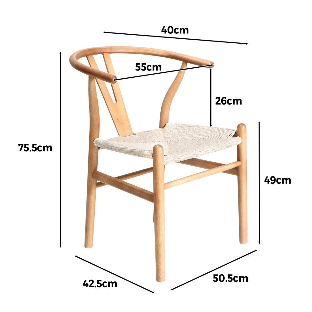Wooden Hans Wegner Wishbone Dining Chair
